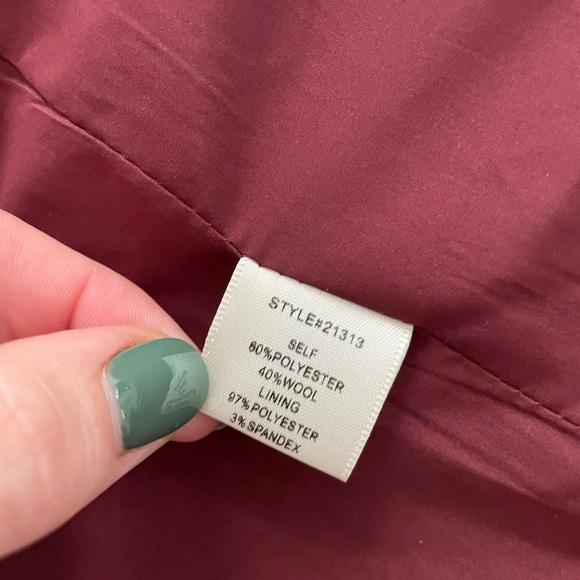 Skies Are Blue, Small, women’s wool blend wide lapel collar belted lined coat - Picture 5 of 5